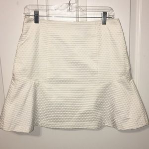 Ann Taylor White Skirt Size 6 Polka Dot Pattern